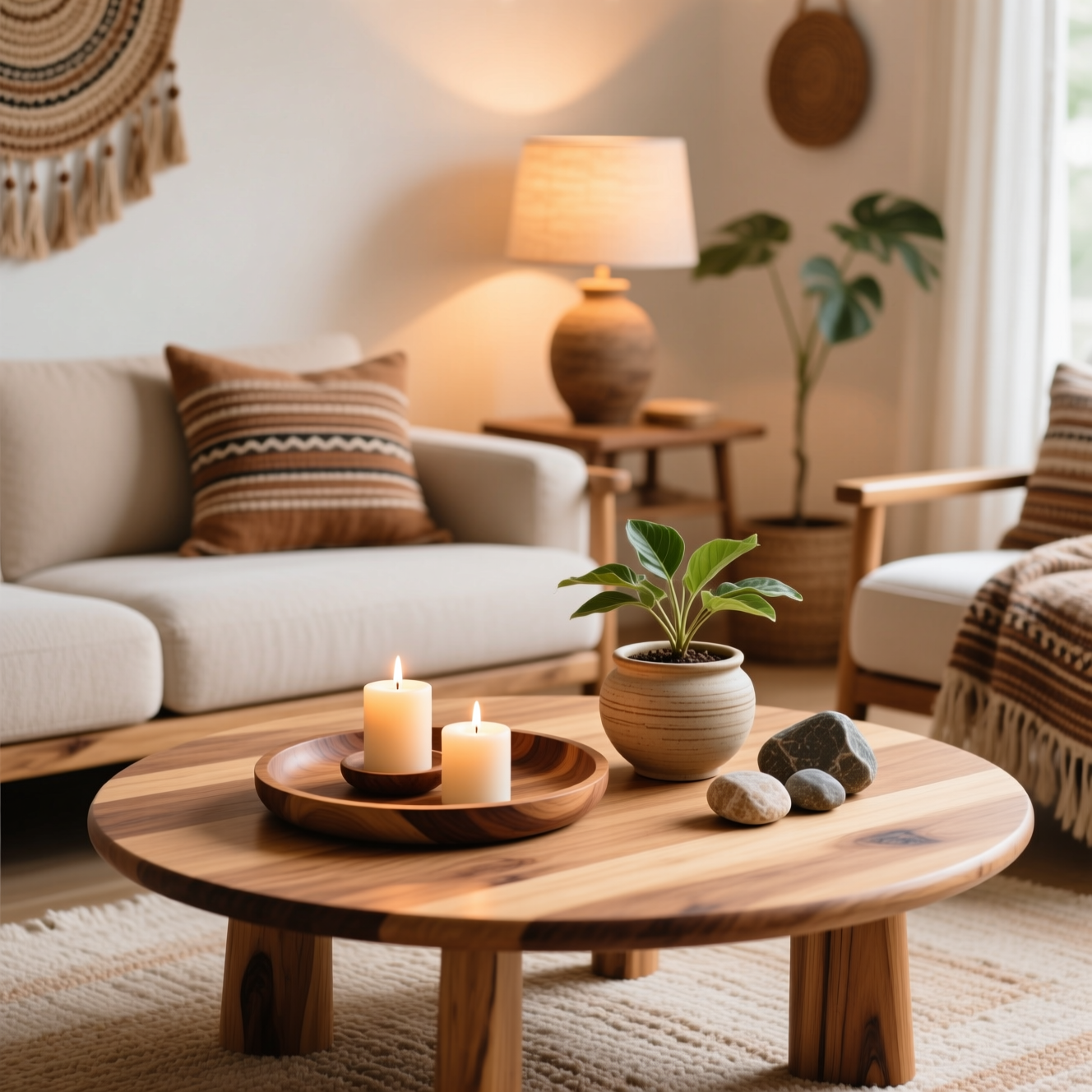 ۵ ایده خاص برای چیدمان میز پذیرایی با دکوری‌های چوبی