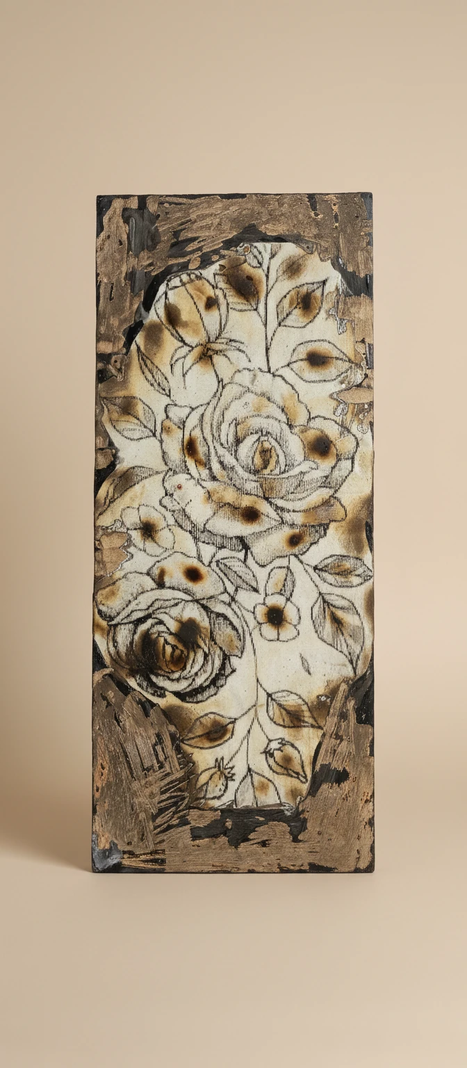 قاب چوبی هنری گل‌ها – جایی برای شکوفه