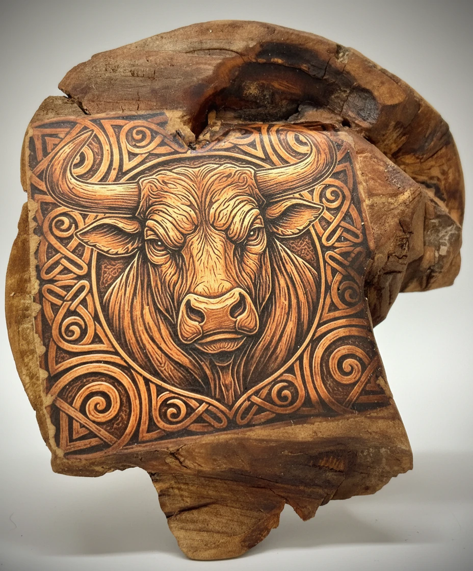 تابلوی چوبی قوچ کوهی (آرش) – انرژی جسارت و پیشرو بودن